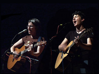 emma&#39;s revolution in a recent live performance with Sandy O (left) and Pat Humphries (right.)