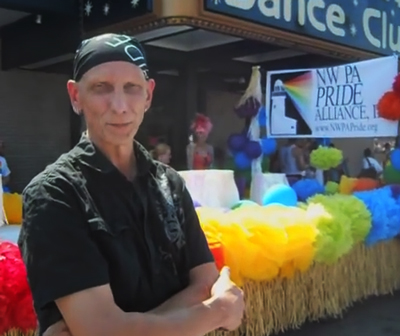 Ben Heggy at NW PA Pride 2012 parade.