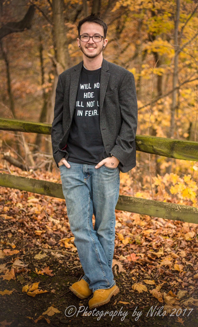 Newly-elected Erie City School Board Member Tyler James Titus, first transgender elected official in Pennsylania.  ©Photography by Niko 2017