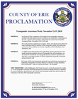 Erie County Executive Dahlkemper issues Transgender Awareness Week Proclamation