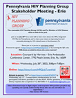 Pennsylvania HIV Planning Group Stakeholder Meeting - Erie on July 20 at Courtyard by Marriot