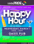 2023-03-01 NW PA Pride Alliance Erie Happy Hour promo