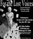 Dreams of Hope presents a new theatriQ production For the Lost Voices June 3 & 4