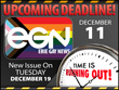 2023-12-11 Deadline for Erie Gay News January 2024 print edition (#338) promo