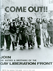 Gay Liberation Front Come Out poster