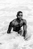 Beautiful Black Man in Ocean