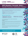 QPR Suicide Prevention Gatekeeper Training Offered By UPMC