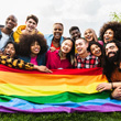 Pride folks with flag