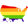 Rainbow Pride USA map