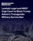 Lambda Legal and HRCF Urge Court to Block Trump Administration's Transgender Military Service Ban