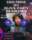 Brittany Morton to Headline Erie Pride 365 Block Party on Aug 9 in Perry Square