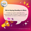 Compton's Table Leaves Meta Platforms Over Safety Concerns